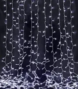 Новорічні гірлянди. Гірлянда водоспад 320-400L 3x3м (10х32 Ламп) Біла (7150)