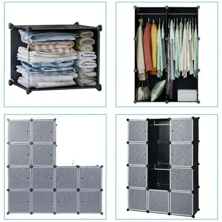 Пластикова складана шафа Storage Cube Cabinet 12 секцій