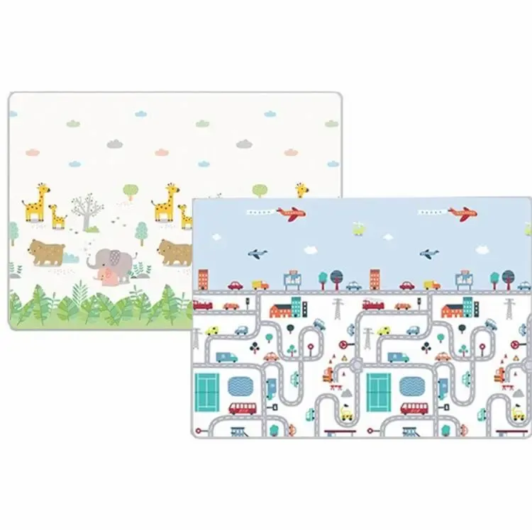 Зірки/Звірята Дитячий двосторонній термо килимок 180*200 в сумці