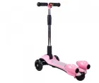 Дитячий турбо - самокат з димом та музикою GLANBER Рожевий