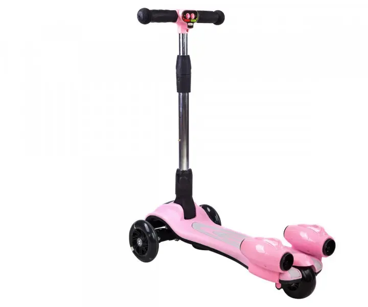Дитячий турбо - самокат з димом та музикою GLANBER Рожевий