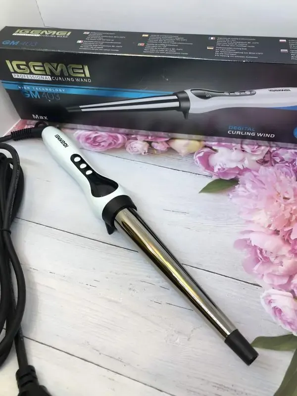 Професійна конусна плойка для локонів Gemei GM-403