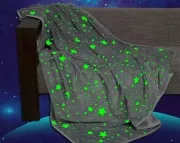 Сірий Дитячий плед-покривало Magic Blanket, що світиться в темряві 150*200