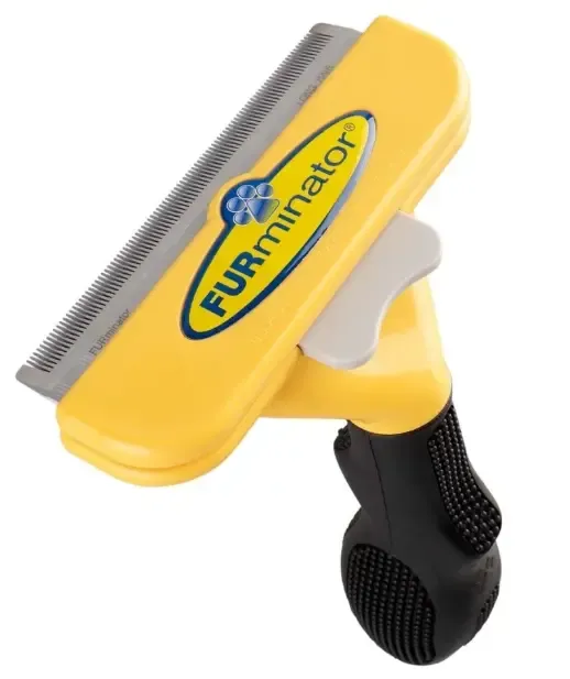 Фурмінатор для довгошерстих собак та кішок з кнопкою Furminator Short Hair Large 10 см
