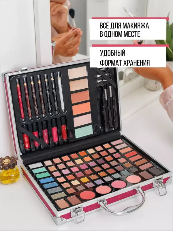 Повний набір косметики в подарунковій валізі Missyoung GM20250-1