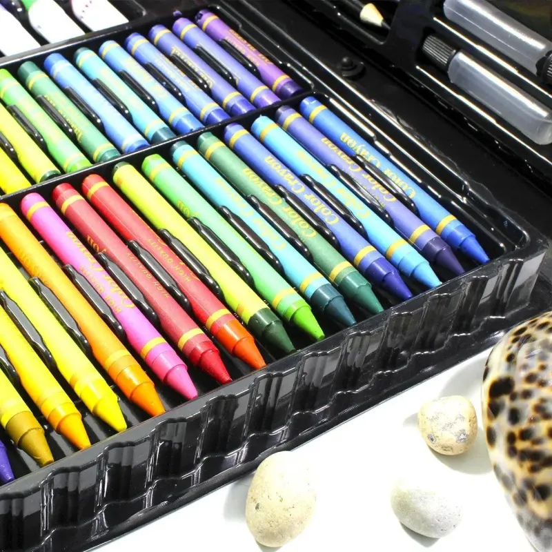 Великий набір для дитячої творчості та малювання Super Mega Art Set Black 168 предметів