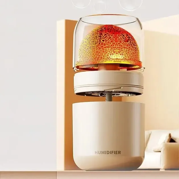 Нічний світильник-зволожувач JSQ-2, аромадіфузор, дизайн "вулкан"