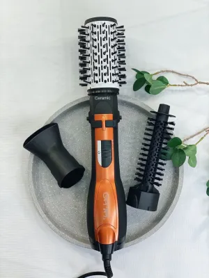 Фен гребінець, що обертається, з насадками Gemei GM-4828 повітряний стайлер для укладання волосся