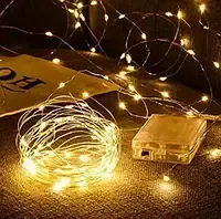 Гірлянда світлодіодна нитка роса 3м на батарейках 3 шт AAA білий колір білий Gold
