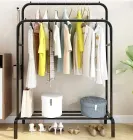 Подвійна стійка для одягу чорного кольору Double floor Hanger