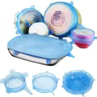 Набір силіконових кришок, плівок для зберігання продуктів Silicon Lids 6 штук