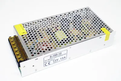Адаптер / блок живлення 12V 15A, в металевому корпусі / Трансформатор для світлодіодної стрічки