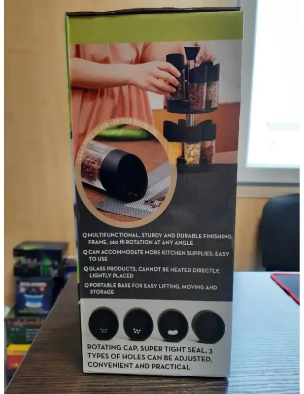 Набір з 12 баночок, що обертаються, для спецій Especia Conjunto De Abastecedor