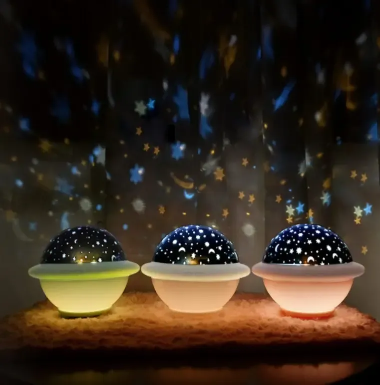 Нічник зоряне небо Night Light projection lamp, Дитячий нічник-проектор, М'який лід нічник