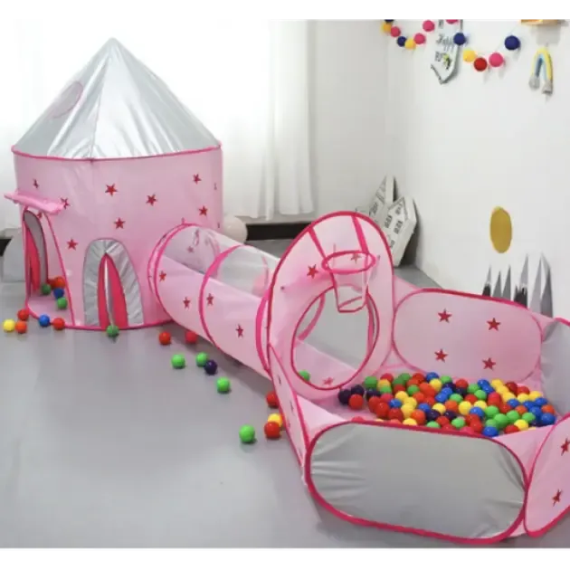 Намет дитячий ігровий / Великий дитячий намет з тунелем та сухим басейном / Намет будинок для дітей