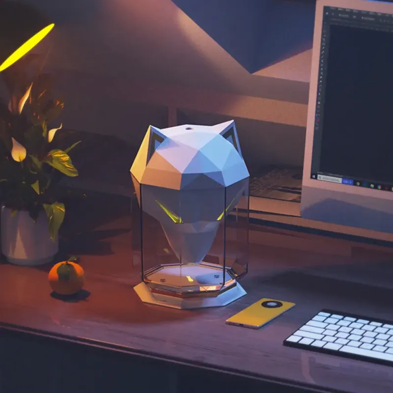 Зволожувач повітря портативний  WOLF Air Humidifier, аромадифузор електричний з резервуаром для ефірної олії, ультразвуковий, 650 мл