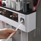 Диспенсер-полиця для зубного приладдя з 4 склянками