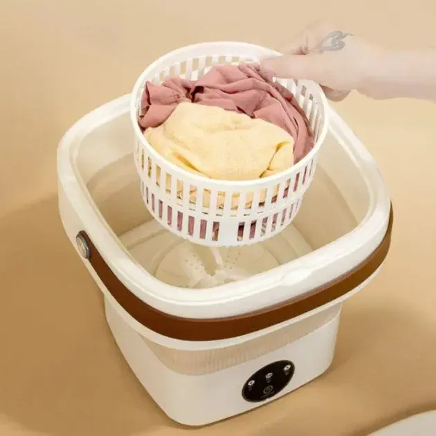 Потужна міні пральна машина на 6 л відро складане