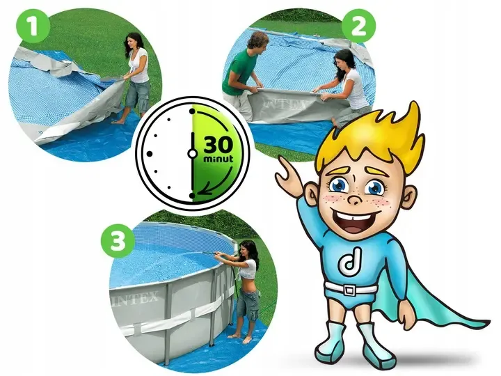 Дитячий надувний ігровий центр Пончик 48476 Intex 127х61 см