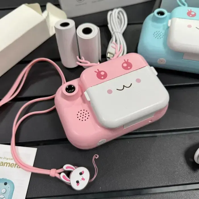 Блакитний Дитячий фотоапарат C11 з екраном моментального друку фото "Ріжки"