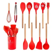 Набір кухонного приладдя силіконовий  Kitchen Set RB-2239 червоний (12 предметів)