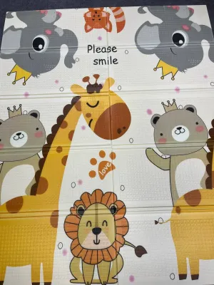 Звірята/Жираф Дитячий розвиваючий двосторонній термо килимок 180*150