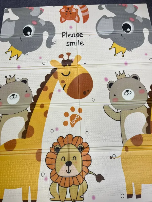 Звірята/Жираф Дитячий розвиваючий двосторонній термо килимок 180*150