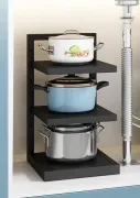 Кухонна полиця для зберігання каструль на 4 рівні для зберігання каструль регульована