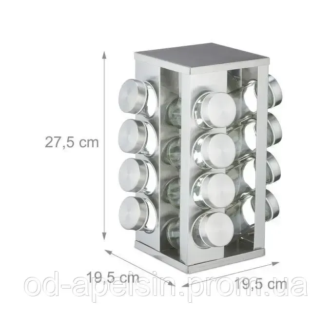 Карусель для спецій Spice carousel 16 відсіків, підставка для спецій, баночки для спецій, набір для спецій
