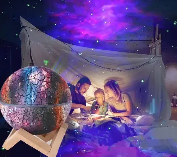 Проектор - нічник з колонкою та мелодіями для сну на поставці "Планета" k880 проектор зоряного неба