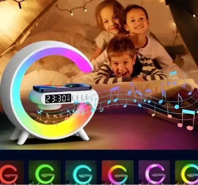 Настільна смарт-лампа з бездротовою зарядкою та динаміком Smart Light Sound Machine G63