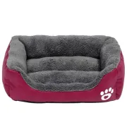 Лежанка - пуф для котів та собак L(67*55см) Червона