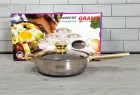 Набір кухонного посуду з нержавіючої сталі Grandhoff GOLD GR-7012 12 предметів з індукційним дном
