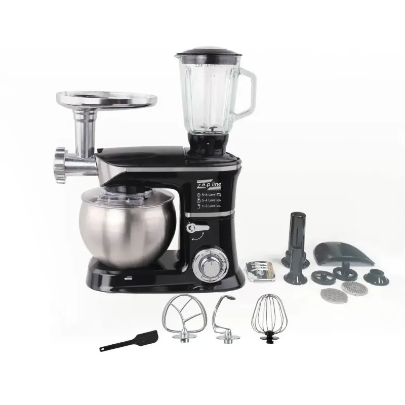 Кухонний комбайн 4в1 (тістоміс, м'ясорубка, блендер, міксер) Zepline ZP-072 3200W