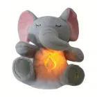 Плюшевий слоник з нічним світлом та заспокійливою музикою, інтерактивні колискові та рух вух, 30 см