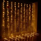 Гірлянда штора "Водоспад" на вікно, теплий білий колір свічення