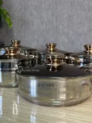 Набір каструль із неіржавкої сталі на 12 предметів RAF SKY RS7450