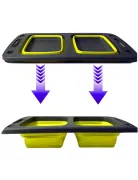 Дошка-друшляк силіконова складана миска-трансформер для овочів та фруктів 2 шт в одному