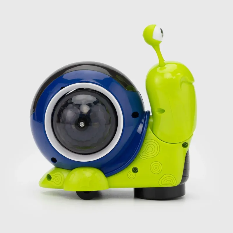 Музична іграшка равлик павлик з 3D проектором, українська мова, зелений