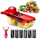 Овочерізка, тертка Mandoline Slicer 6 in 1 c контейнером, слайсер, тертка