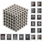 Іграшка Неокуб 218 кульок Neo Cub, магнітний конструктор, срібло