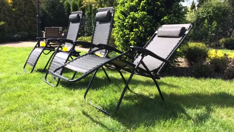 коричневий Садове Крісло Шезлонг до 120 кг Складаний Шезлонг для Дачі Zero Gravity XXL  (з підстакаником)