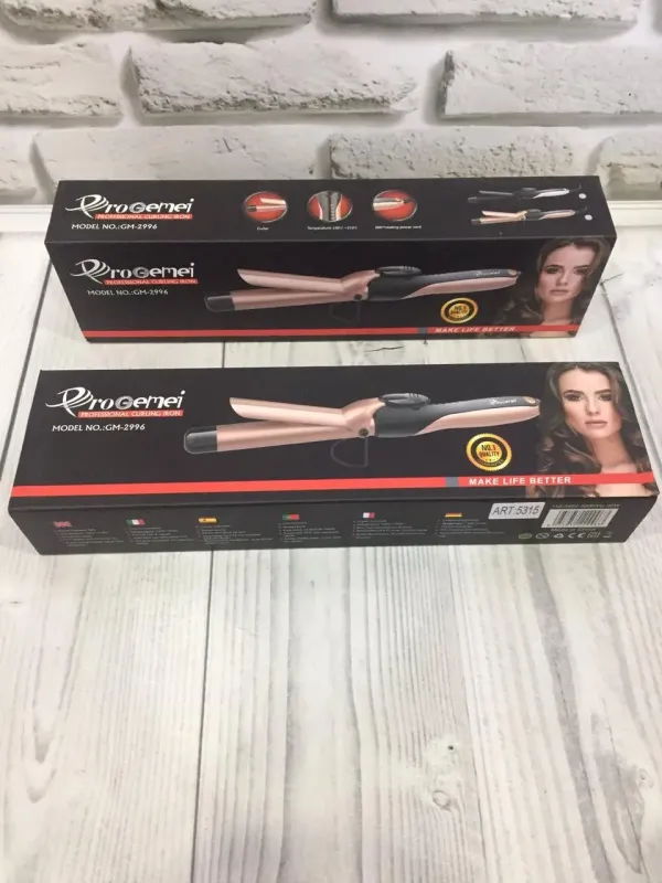 Плойка для волосся Gemei GM 2996, регулювання температури, керамічне покриття, плойка для волосся