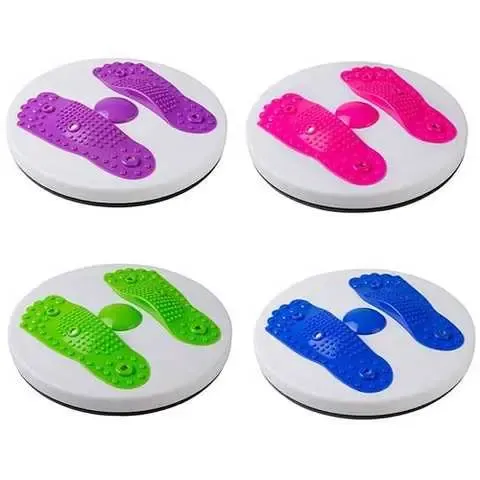 Тренажер диск здоров'я  для схуднення підлоговий з еспандерами та масажем ступнів