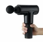 Портативний ручний масажер Fascial Gun KH-320 чорний, М'язовий ручний ударний масажер