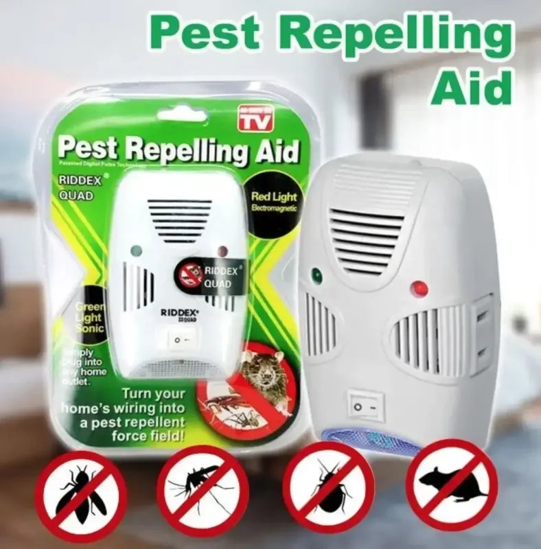 Ультразвуковий відлякувач мишей комах Pest Repelling Aid Riddex, Електромагнітний відлякувач гризунів