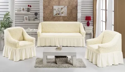 Натяжний чохол на диван та два крісла Туреччина, Універсальний чохол, накидка на диван