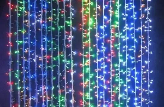 Новорічні гірлянди. Гірлянда водоспад 320-400L 3x3м (10х32 Ламп) Мікс (7149)