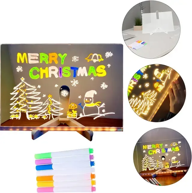 Світлодіодна дошка планер Led для нотаток малювання маркером календар usb світильник 3D