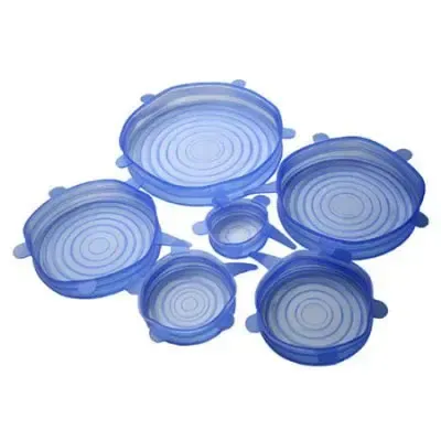 Набір силіконових кришок, плівок для зберігання продуктів Silicon Lids 6 штук